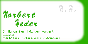 norbert heder business card